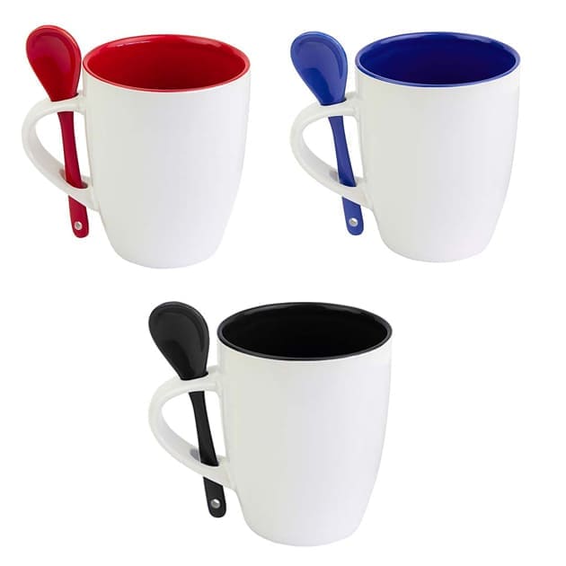 Taza promocional con cuchara