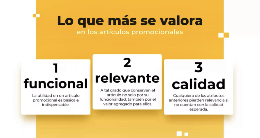 Lo que mas se valora en un articulo promocional es su función, que sea relevante y la calidad.